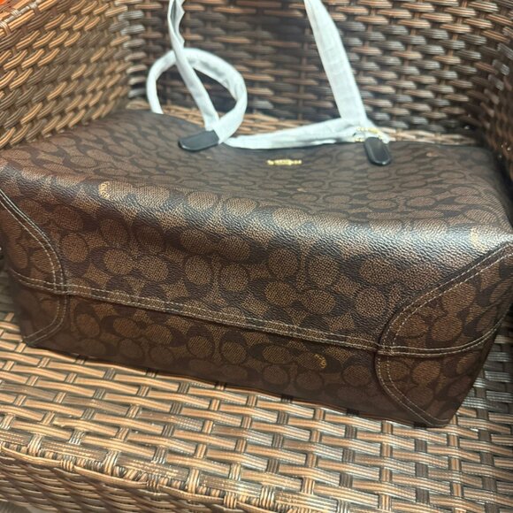 coach City Tote Bag In Signature Canvas cv976 - Picture 3 of 9